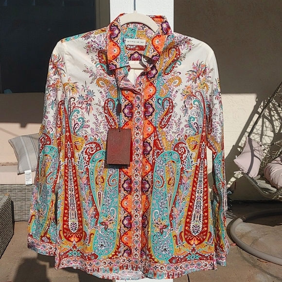 Etro Tops - NWT ETRO Paisley Shirt. IT42
